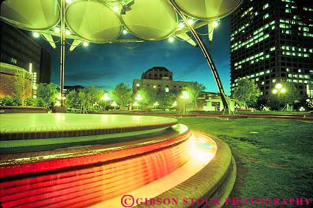 Stock Photo #11792: keywords -  arizona colorful dark dusk eveing fountain fountains horz illuminate illuminated lighted lighting lights night outdoor outside park patriots phoenix recreation southwest west western
