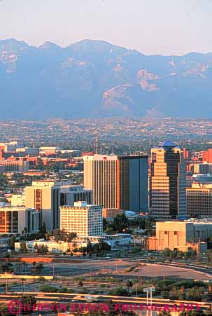 Stock Photo #7487: keywords -  america american architecture arizona building buildings business center cities city cityscape cityscapes downtown modern new office skyline skylines southwest tucson urban usa vert west