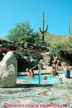 Stock Photo #11683: keywords -  arizona canyon children desert deserts destination families family hot in lowes outdoor outside people relax relaxing resort resorts southwest spa spas travel tub tucson vacation ventana vert west western