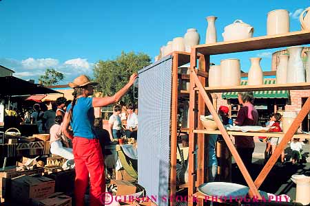 Stock Photo #11716: keywords -  annual arizona business ceramic ceramics display displays downtown event events exhibits fair fairs festival festivals fourth horz merchandise pots pottery retail sale sales sell selling sells small southwest street tucson vend vending vendor vendors west western