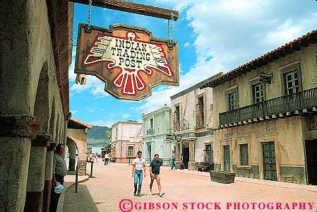 Stock Photo #11719: keywords -  arizona attraction ghost horz movie old park people set southwest theme tourist town tucson west western