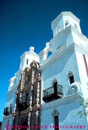 Stock Photo #11723: keywords - architecture arizona bac church churches del design historic history mission missions san site spandish style tucson vert xavier