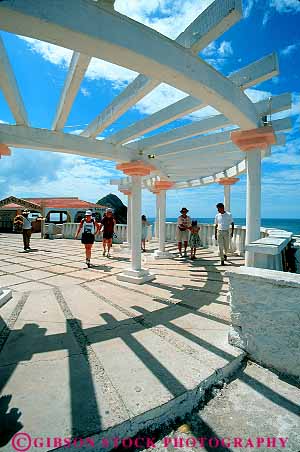 Stock Photo #12813: keywords - circle circular coast coastal country destination foreign fort frame frames hill lookout mazatlan mexico overhead pattern radial radius resort resorts tourist tourists travel trellis tropical vacation vacations vert wood wooden