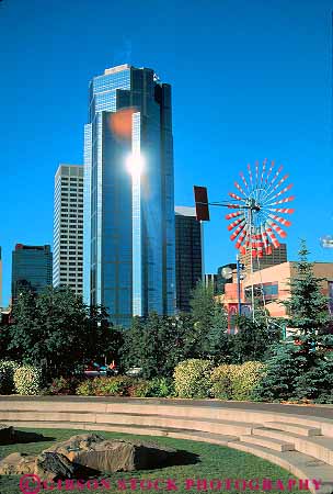 Stock Photo #12109: keywords -  alberta and architecture buildings calgary canada cities city cityscape cityscapes claire design district downtown eau glare glaring high modern new office rise skyline skylines style vert
