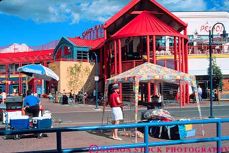 Stock Photo #12111: keywords -  alberta business calgary canada claire colorful eau horz malls market shop shopper shoppers shopping shops small street streets vendor vendors