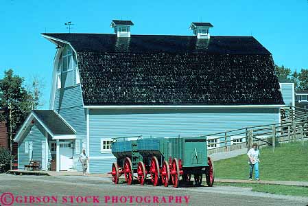 Stock Photo #12114: keywords -  alberta barn barns buildings calgary canada cultural culture farm farms heritage historic history horz living museum museums park parks people public rural wagon wagons