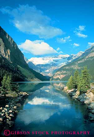 Stock Photo #12482: keywords -  alberta banff calm canada clean flat lake lakes landscape louise mountain mountains national natural nature park parks public pure quiet reflect reflecting reflection reflects remote scenery scenic serene solitude still vert water wild wilderness