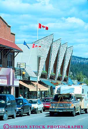 Stock Photo #12086: keywords -  alberta buildings business canada destination district in jasper main mountains national of park parks public rocky rv rvs store stores street streets town towns travel vert