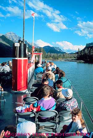 Stock Photo #12509: keywords -  alberta boat boats canada group groups lake landscape mountain mountains national natural nature park parks people public resort resorts rocky scenery scenic see seeing sight tour tourist tourists tours trip vert waterlakes