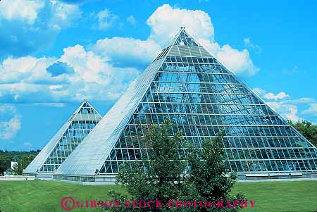 Stock Photo #12519: keywords -  alberta botanical building buildings canada conservatories conservatory edmonton garden gardens glass greenhouse greenhouses grid horz muttart pyramid pyramids shape shaped transparent triangle triangles