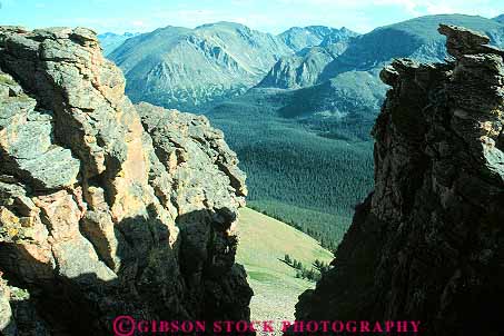 Stock Photo #12003: keywords -  alpine canyon canyons cliff cliffs colorado ecology environment formations geologic geological geology habitat horz in landscape landscapes mountain mountains national nature park parks preserve public rock rocky scenery scenic