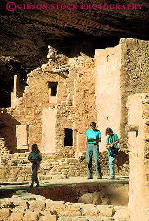 Stock Photo #12303: keywords -  american anazasi archeological archeology cliff colorado dwelling dwellings families family historic history house indian mesa national native park parks people pueblo remnants rock ruin ruins site spruce stone tours tree verde vert