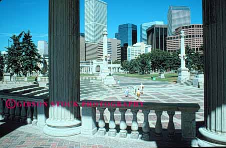 Stock Photo #7503: keywords -  america architecture building buildings business center cities city cityscape cityscapes civic colorado denver downtown horz modern new office skyline skylines urban usa