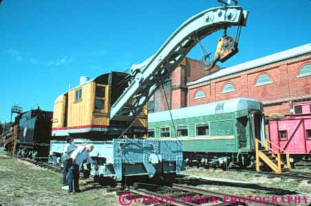 Stock Photo #11044: keywords -  cities city colorado crane denver downtown equipment forney historic horz museum museums old railroad railroading railroads train trains urban vintage