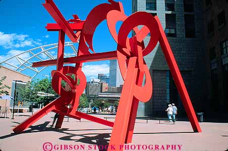 Stock Photo #12635: keywords -  abstract abstraction abstracts angle angles angular art artistic arts big colorado creative denver giant horz huge large metal museum public red sculpture sculptures