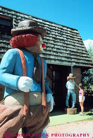 Stock Photo #12689: keywords -  carve carvers carving city clown colorado mountain museum museums national rocky sculpture springs statue vert wood wooden