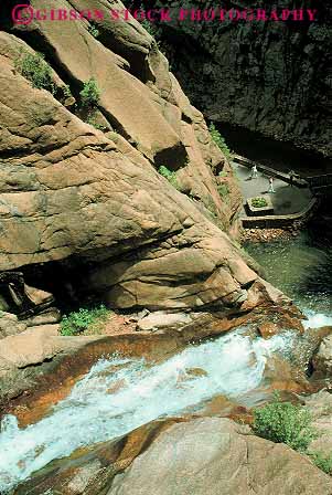 Stock Photo #12694: keywords -  attraction cliff colorado creek elevate elevated fall falls river rock seven springs stream tourist vert view water waterfall waterfalls