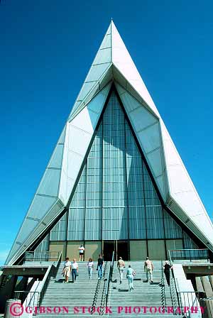 Stock Photo #12706: keywords - academies academy air architecture chapel chapels church churches colorado design force metal military modern people point pointed religion religious shape shapes sharp springs steps style summer tall triangle triangles vert