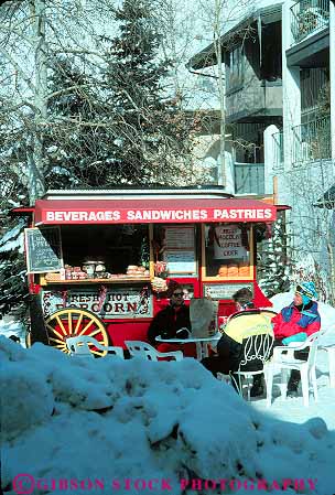 Stock Photo #11903: keywords - chill chilly cold colorado colorful cute destination food mountains outdoor outside recreation resort resorts rocky service ski skiing snack snacks snow sport sports street travel vail vendor vendors vert wagon wagons winter