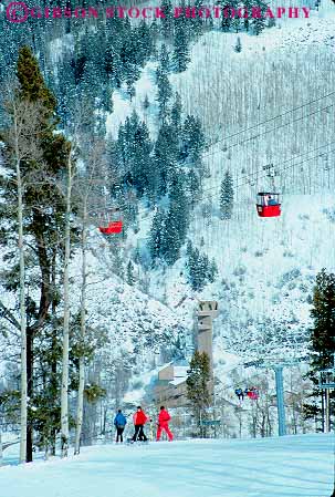 Stock Photo #11911: keywords -  and chill chilly cold colorado destination gondola gondolas lift lifts mountains outdoor outside recreation resort resorts rocky ski skiers skiing snow sport sports travel uphill vail vert winter