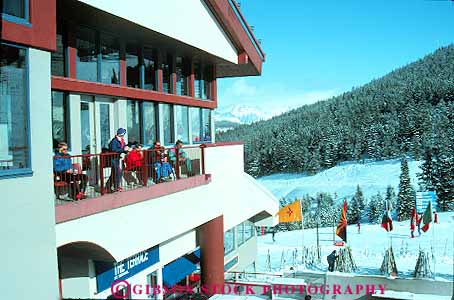 Stock Photo #11914: keywords - balconies balcony chill chilly cold colorado destination horz mountains outdoor outside recreation relax relaxing resort resorts rest restaurant rocky ski skiers skiing snow sport sports sunny terrace travel vail winter