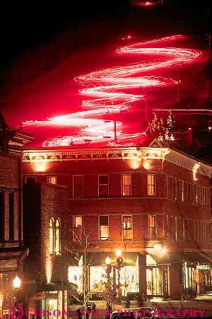 Stock Photo #11942: keywords -  action annual aspen bright chill chilly cold colorado destination downhill event events flare flares motion mountains movement moving night parade parades recreation red resort resorts rocky season ski skiers skies skiing snow sport sports torchlight travel vert winter winterskol