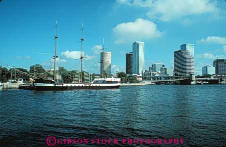 Stock Photo #7878: keywords -  america american architecture bay building buildings business center cities city cityscape cityscapes downtown florida gasprilla historic horz jose modern new office offices ship ships skyline skylines tampa urban us usa