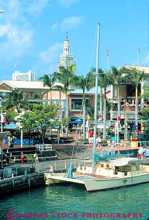 Stock Photo #11515: keywords -  attraction bayside boat boats buildings catamaran dock florida mall malls market miami modern new place plaza plazas shopping shops store stores tourist vert