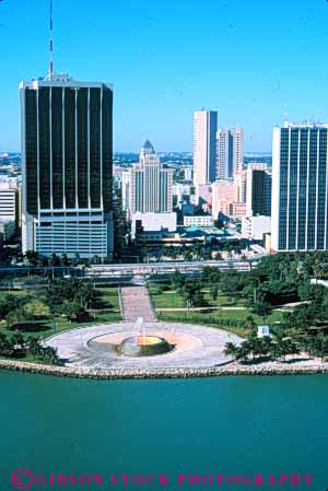 Stock Photo #7509: keywords -  aerial aerials america american architecture building buildings business center cities city cityscape cityscapes coast coastal downtown florida marine miami modern new ocean office seashore shore shoreline skyline skylines urban usa vert