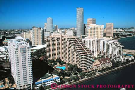 Stock Photo #7511: keywords -  aerial aerials america american architecture building buildings business center cities city cityscape cityscapes coast coastal downtown florida horz marine miami modern new ocean office seashore shore shoreline skyline skylines urban usa