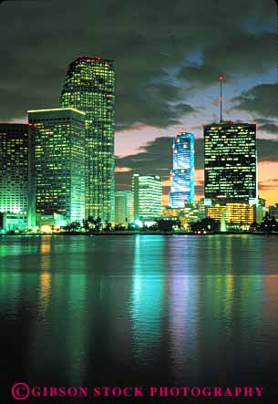 Stock Photo #7512: keywords -  aerials america american architecture building buildings business center cities city cityscape cityscapes coast coastal downtown florida marine miami modern new night ocean office seashore shore shoreline skyline skylines urban usa vert