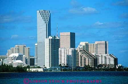 Stock Photo #7515: keywords -  aerials america american architecture building buildings business center cities city cityscape cityscapes coast coastal downtown florida horz marine miami modern new ocean office seashore shore shoreline skyline skylines urban usa