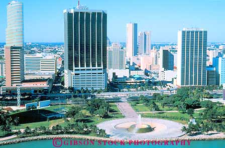 Stock Photo #12532: keywords -  aerial aerials bay buildings cities city cityscape cityscapes coast coastal downtown elevate elevated florida horz miami ocean overhead shore shoreline skyline skylines south southern urban water waterfront