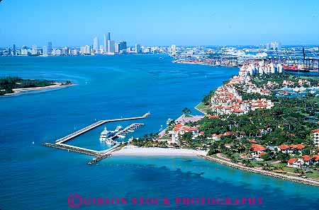 Stock Photo #12533: keywords - aerial aerials bay buildings cities city cityscape cityscapes coast coastal downtown elevate elevated florida horz miami ocean overhead shore shoreline skyline skylines south southern urban water waterfront