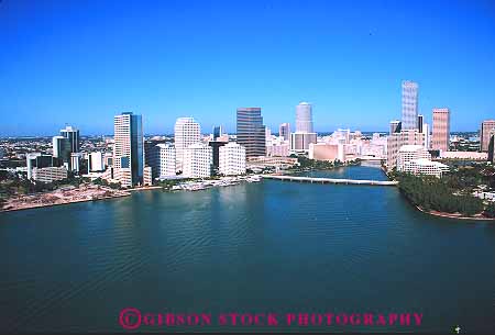 Stock Photo #12534: keywords -  aerial aerials bay buildings cities city cityscape cityscapes coast coastal downtown elevate elevated florida horz miami ocean overhead shore shoreline skyline skylines south southern urban water waterfront