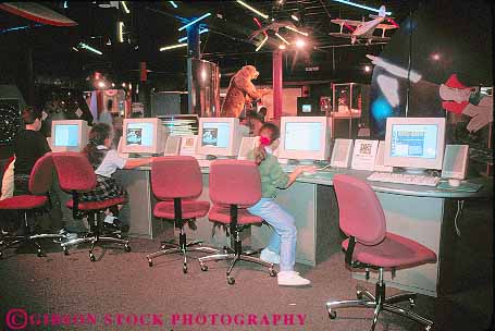 Stock Photo #11521: keywords -  child children computer computers educate education florida group groups horz interactive interior learn learning miami museum museums of science
