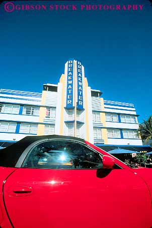 Stock Photo #11495: keywords - and architecture art auto automobile beach car cars deco destination drive florida miami ocean red resort sports travel tropical vacation vert