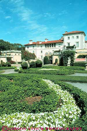 Stock Photo #11556: keywords -  architecture big building florida historic history home house large mansion mansions miami spanish vert vizcaya
