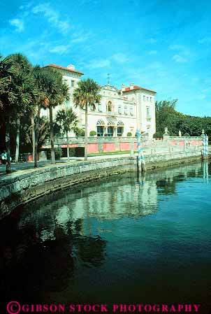 Stock Photo #11557: keywords -  architecture big building florida historic history home house large mansion mansions miami spanish vert vizcaya