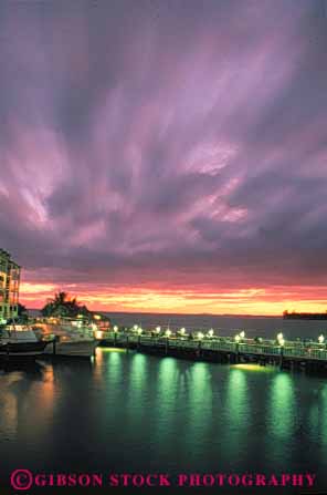 Stock Photo #9513: keywords - color colorful dark destination dusk evening florida islands key keys lighting lights mood moody pier piers reflection reflects resort resorts sky sunset sunsets travel tropic tropical vacation vert west