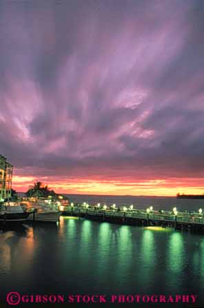 Stock Photo #9513: keywords -  color colorful dark destination dusk evening florida islands key keys lighting lights mood moody pier piers reflection reflects resort resorts sky sunset sunsets travel tropic tropical vacation vert west