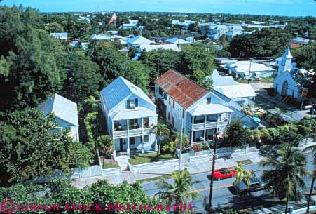Stock Photo #9518: keywords - buildings destination elevate elevated florida horz islands key keys neighborhood overview resort resorts street town towns travel tropic tropical vacation view west