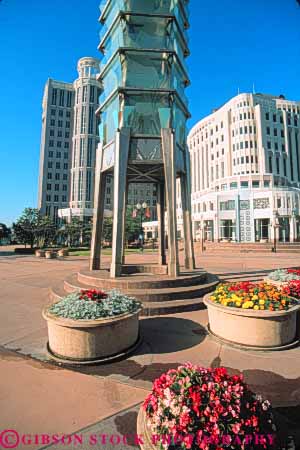 Stock Photo #8290: keywords -  art arts city deigns design destination florida flower flowers glass hall light metal modern municipal of orlando pot sculpture sculptures tower travel usa vacation vert