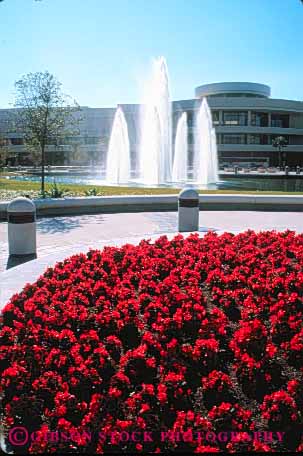 Stock Photo #8295: keywords - center convention county design destination florida fountain fountains garden gardens landscape landscaping orange orlando red travel usa vacation vert water