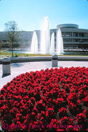 Stock Photo #8295: keywords -  center convention county design destination florida fountain fountains garden gardens landscape landscaping orange orlando red travel usa vacation vert water