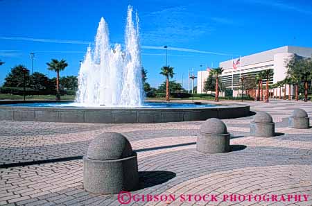 Stock Photo #8297: keywords -  centroplex concrete design destination florida fountain fountains horz landscape landscaping modern orlando stone travel usa vacation