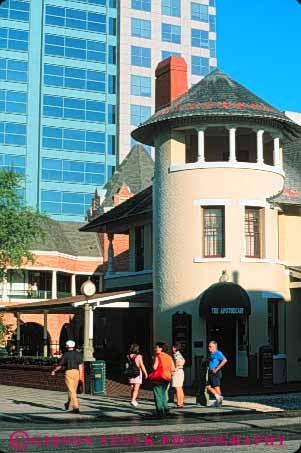 Stock Photo #8302: keywords -  architecture building buildings church contrast contrasting contrasts design destination downtown florida high mixed modern new office old orlando pedes pedestrians people rise road station street style tourist tourists traditional travel traveler travelers trian usa vacation vert