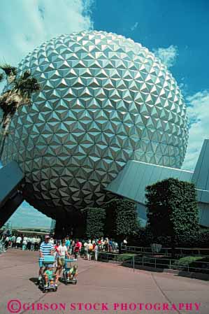 Stock Photo #8333: keywords -  activities activity amusement attraction ball center circle circular destination disneyworld dome epcot florida fun leisure orlando play resort resorts round shape shapes sphere spheres spherical tourist travel usa vacation vert