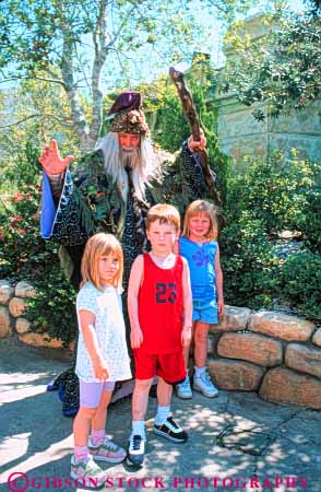 Stock Photo #8344: keywords - activities activity adventure amusement attraction character child children costume costumed destination families family florida fun islands leisure magician merlin of orlando park people play resort resorts studios three tourist travel universal usa vacation vert with