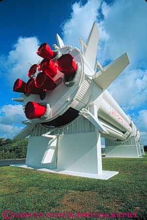 Stock Photo #9802: keywords -  center display displays equipment exhibit exhibits exploration explore florida garden hardware kennedy museum museums outdoor outside rocket rockets space vert